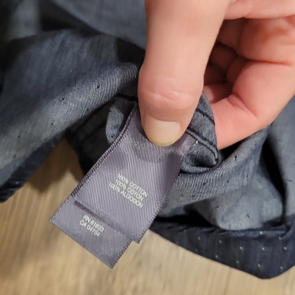 Kenneth Cole Reaction Mens Super Slim Fit Button Snap Dress Shirtsl Size Large - Picture 5 of 5